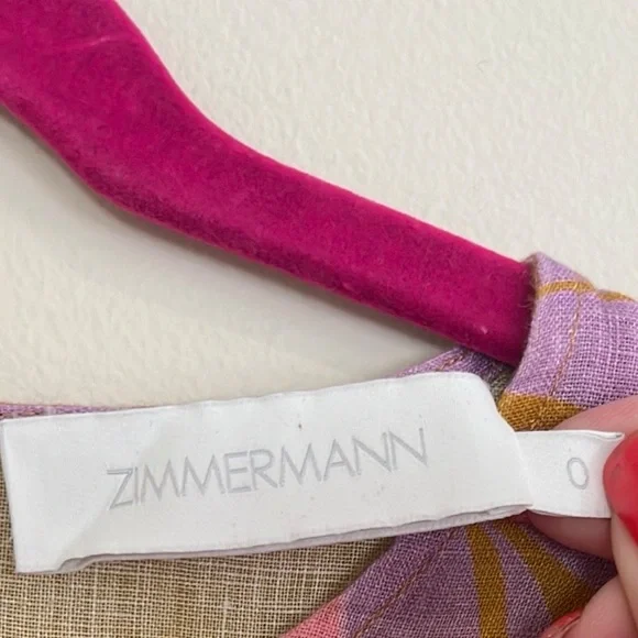 Zimmermann Teddy Frill Hem Linen 0/XS - Picture 4 of 5